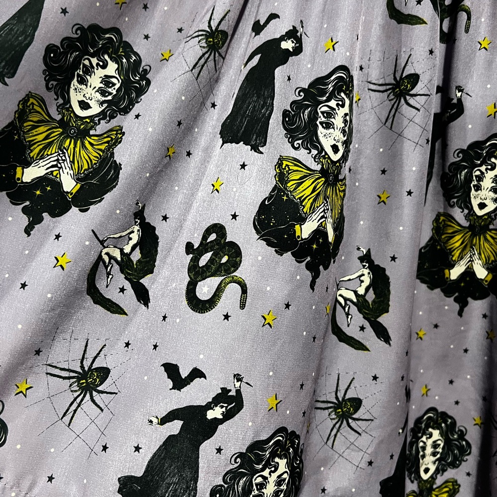 Purple Patterned Women's Skirt - Picture 2 of 3